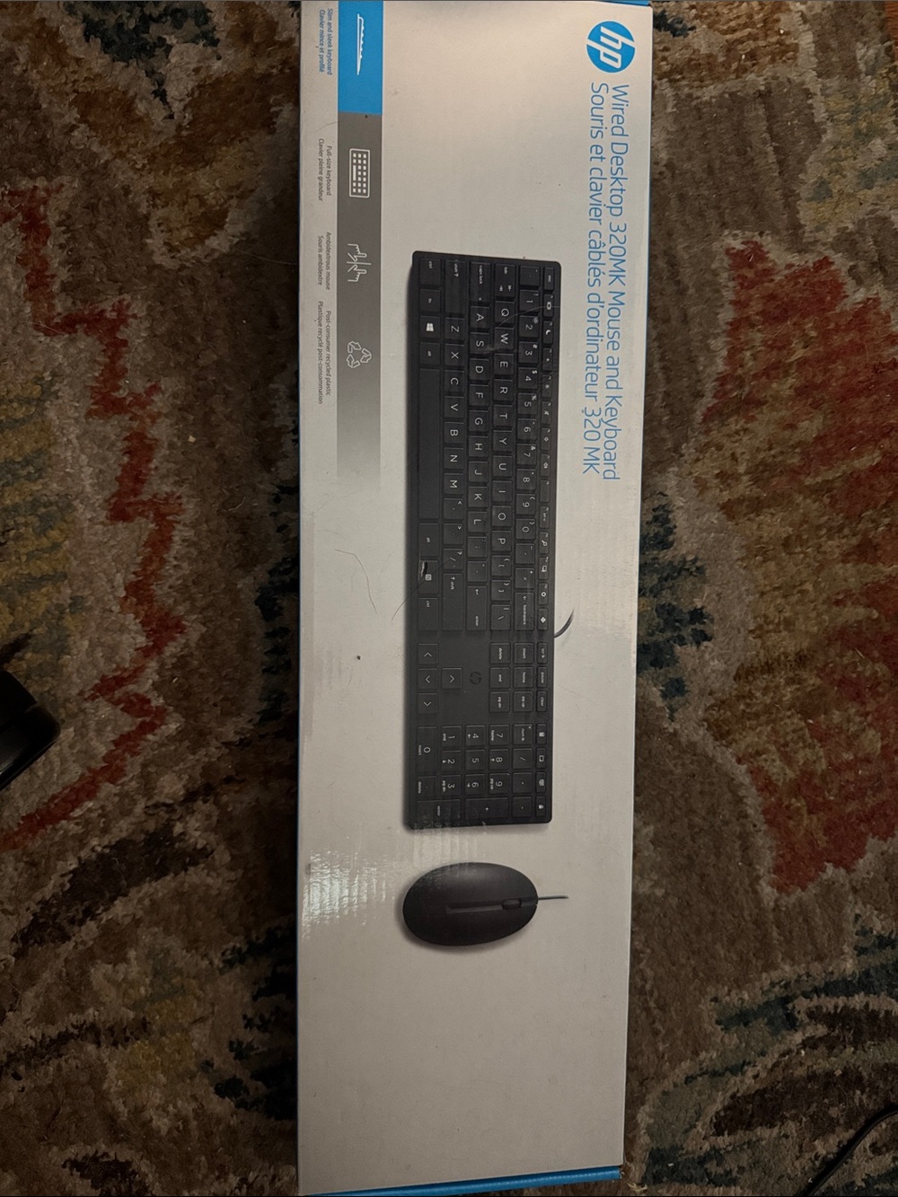 HP Black Wired Keyboard and Mouse Combo